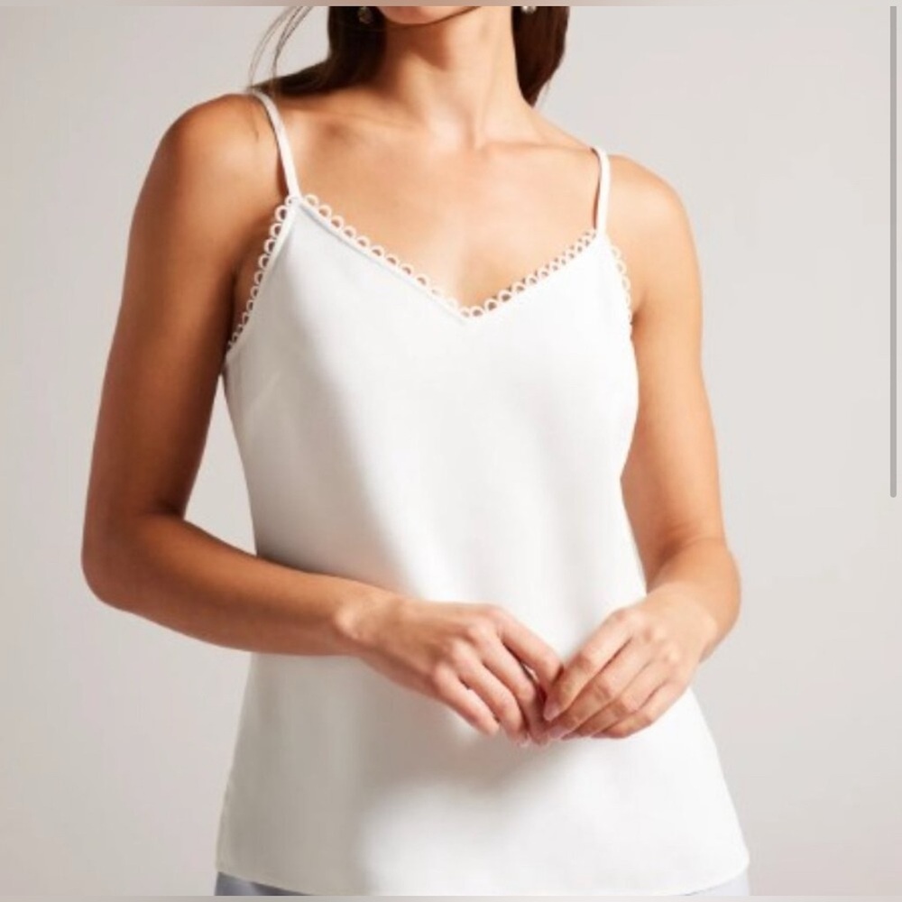 EUC Ted Baker London sz2 scalloped trim tank…